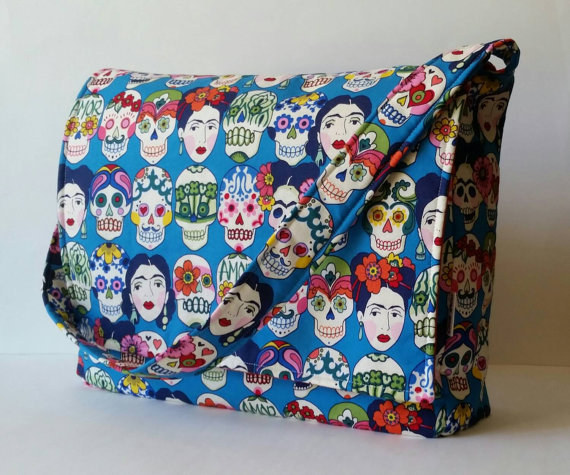 This gorgeous sugar skull messenger bag that you'll never want to put down: